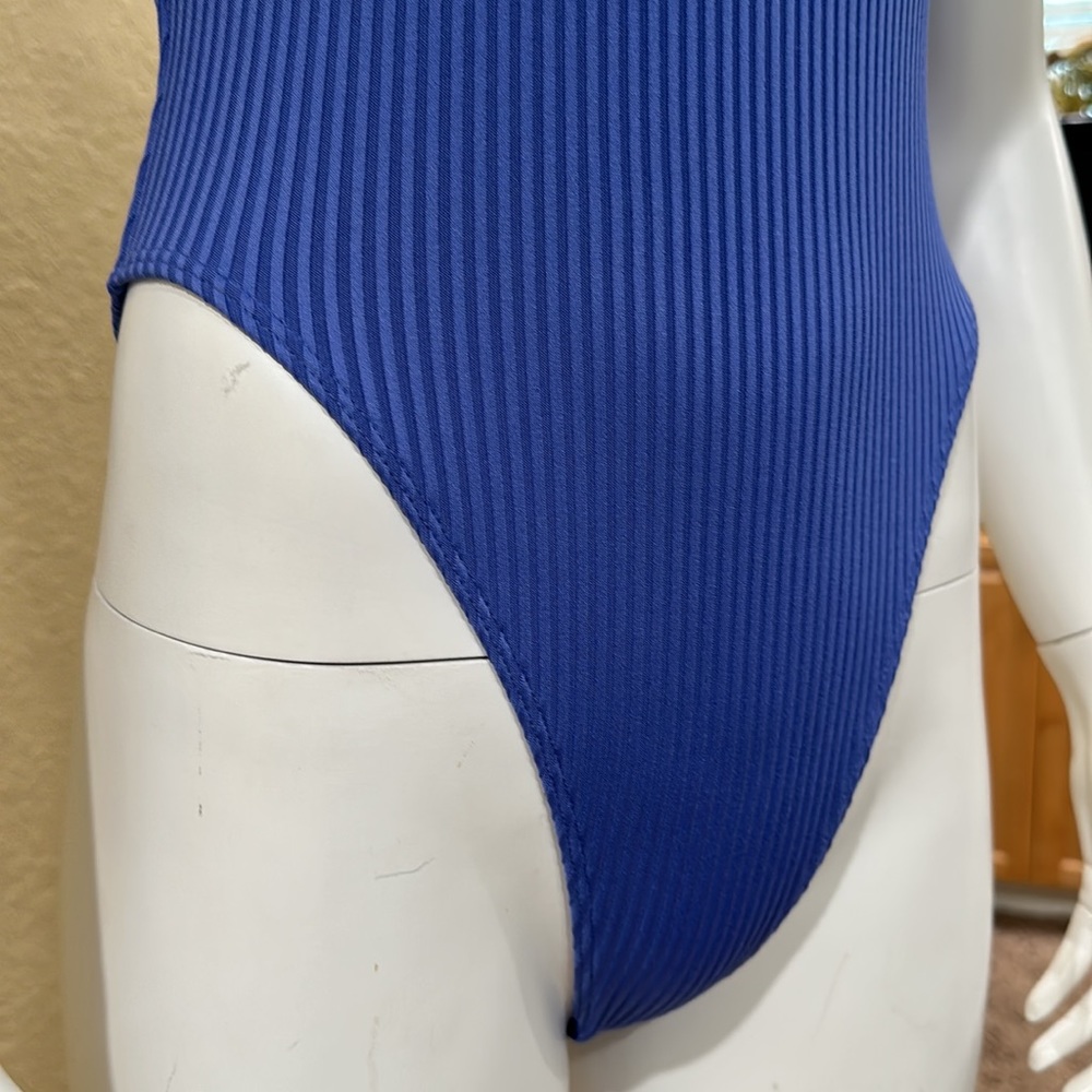 Forever 21 lavender/sky blue tank bodysuit with tie halter neck, size medium - Picture 7 of 8